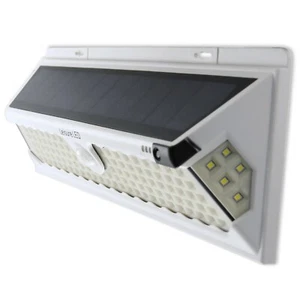 LED RV Motion Sensor Solar Exterior Porch Utility Light Fixture 120 LED WHT 270° - Picture 1 of 12