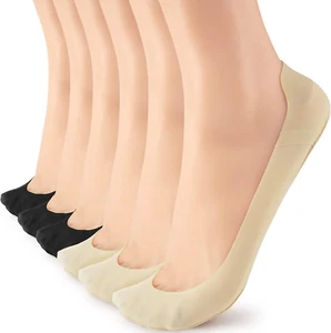 No Show Socks Womens Liner Socks Ultra Low Cut Non Slip Invisible Socks for Flat - Picture 1 of 7