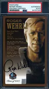 Roger Wehrli PSA DNA Signed Hall of Fame Bronze Bust Postcard Autographed - Picture 1 of 1