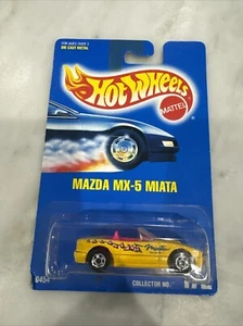 Vintage 1991 HOT WHEELS 1:64 Diecast #172 MAZDA MX-5 (Yellow / Pink) Car, NEW! - Picture 1 of 2