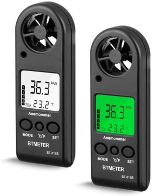 BTMETER Digital Anemometer Windgeschwindigkeitsmesser Luftgeschwindigkei 30m/s