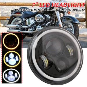 7" 4LED Headlight Motorcycle Hi/Lo Beam Front Light Motorbike Headlamp Universal - Picture 1 of 9
