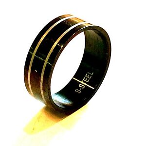 Men's Stainless Steel Ring Band Size 10.5