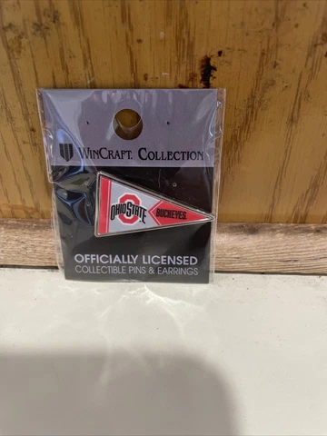 Ohio state buckeyes pin 🔥pennant 🔥hat lapel collector NCAA Cover