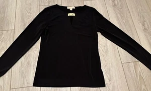 MICHAEL MICHAEL KORS Top Womens Small Black Gold Label Detail - Picture 1 of 7