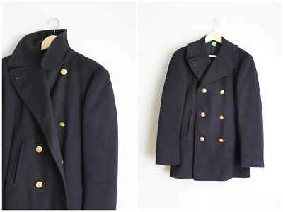 NEW US Navy Mens Wool Overcoat / Pea Coat Peacoat (40L) 8405-01-154-5790 — 第 1/2 张图片