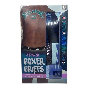 Paquete de 4 calzoncillos boxer de microfibra de malla Billabong Performance talla L - Imagen 1 de 5