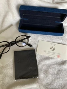 Kame ManNen "KMN-6147" 42 size col.BK glasses Unisex from Japan Rare - Picture 1 of 14