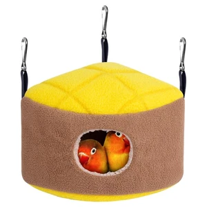 Plush Bird Nest for Cockatiel Bird, Parakeet Cage Accessories, Small Bird Hou - Picture 1 of 5