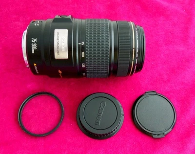 Lente zoom Canon EF 75-300 mm f1:4-5,6 imagen estabilizada IS USM ultrasónica, muy buena calidad Foto 1 de 4