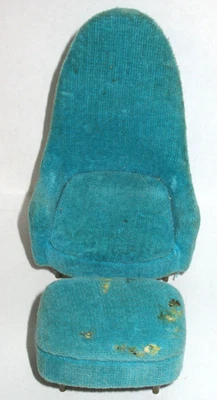 Silla y otomana muebles para casa de muñecas princesa pequeña ideal de colección (BB12) Foto 1 de 4