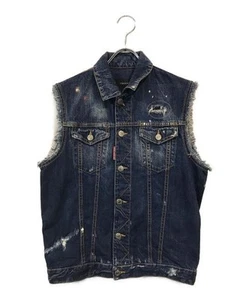 DSQUARED2                    Cut-off denim vest Indigo - Picture 1 of 4
