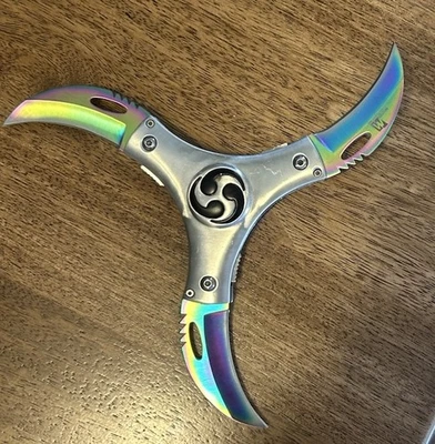 Vintage 2003 Master Cutlery Cyclone Three Blade Pocket Knife RAINBOW Edition - Image 1 of 2