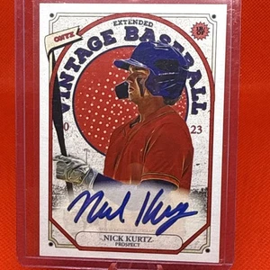2023 Onyx Vintage Extended Nick Kurtz Blue Ink Auto Oakland A’s Debut Rookie - Bild 1 von 5