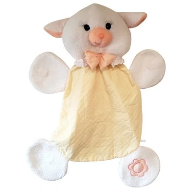 Винтажный плюшевый овечий игровой коврик одеяло детская настенный декор ягненок желтый - Изображение 1 из 4