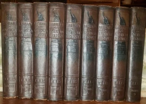 LIBRARY OF AMERICAN HISTORY BY EDWARD S. ELLIS, COMPLETE 9-VOLUME SET 1918 1919 - Picture 1 of 14