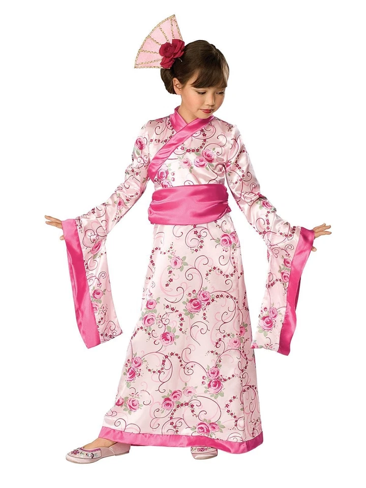 Asian Oriental Pink Princess Small 3 - 4 Girls Geisha Costume
