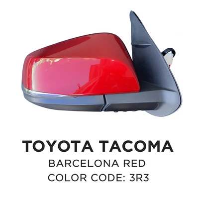 NUEVO ESPEJO RETROVISOR ROJO para Toyota Tacoma 2016-2023 pasajero lado derecho señal de calor Foto 1 de 4