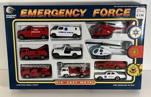 Yatming 1/64 Speeding Wheels Woolworth Emergency Force 10 Piece Set In Box - Picture 1 of 9