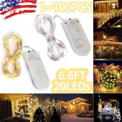 LOTE de 1-100X 20 luces de hadas cadena alambre de cobre LED árbol de Navidad fiesta decoración del hogar Foto 1 de 4