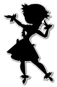Cute Dancer Hawaiian Aloha Car Laptop Phone Vinyl Sticker - SELECT SIZE - Picture 1 of 1