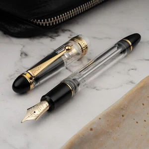 Pilot Namiki Custom 823 transparent ohne Farbe Kolben Typ 14K Feder Füllfederhalter - Bild 1 von 9