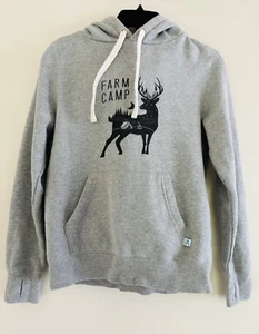 Liberty Clothing Youth Farm Camp Hooded Pullover Sweatshirt, Gray, YM - Picture 1 of 2