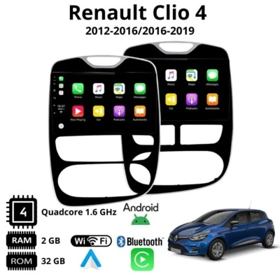 Autoradio stereo Android 9 Pollici per Renault Clio 4 Dal 2012 Al 2019 - Immagine 1 di 4