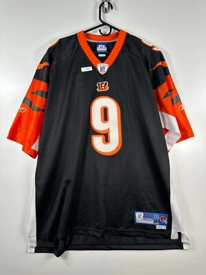 Camiseta deportiva para hombre Reebok Cincinnati Bengals Carson Palmer #9 NFL negra naranja talla 2XL Foto 1 de 4