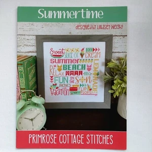 Summertime Cross Stitch Chart Pattern Primrose Cottage Stitches PRM64 - Picture 1 of 9
