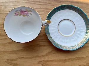 TEA/COFFEE CUP & SAUCER ENGLISH AYNSLEY BONE CHINA - Picture 1 of 7
