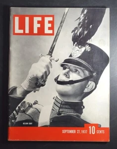 LIFE MAGAZINE SEPTEMBER 27 1937 NELSON EDDY GOOD CONDITION! - Picture 1 of 12