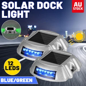 1-4X Solar Driveway Lights Deck Pathway Lights Solar Dock LED Light Safety Light - Picture 1 of 16