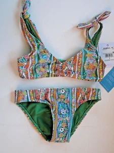 O'Neill Little Girls 5 Julie Hanky Tie Set 2 Pc Halter Bikini Swimsuit - Picture 1 of 2