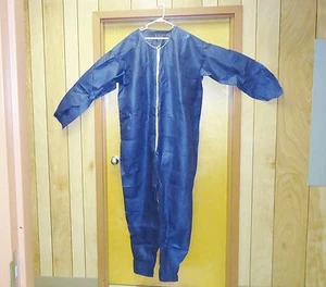 Lakeland Disposable Blue Coveralls C2412 XXXXL with Collar No Elastic 4XL - Picture 1 of 3