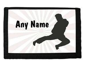 PERSONALISED MARTIAL ARTS PRINT BOYS RIP WALLET BIRTHDAY CHRISTMAS GIFT - Picture 1 of 3