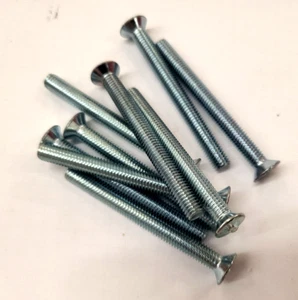 M5 x 50mm pozi csk machine screw sinc plated (box 99) 020.08.070 - Picture 1 of 2