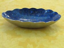 JAY KING MINE FINDS LAPIZ Lazuli Mosaic Scalloped Oval Stainless Steel Bowl