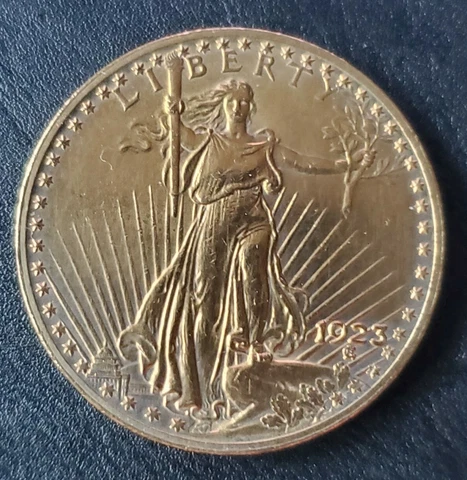 1923 $20 Gold St Gaudens Motto - beautiful coin Cover