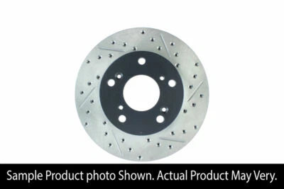 StopTech Sport Drilled Slotted Brake Rotor Front Left Civic LX EX DX 06-11 - Image 1 of 4