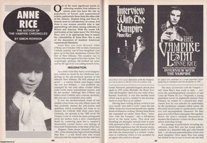 ANNE RICE. THE AUTHOR OF THE VAMPIRE CHRONICLES. THIS IS AN ORIGINAL ARTICLE SEP - Picture 1 of 1