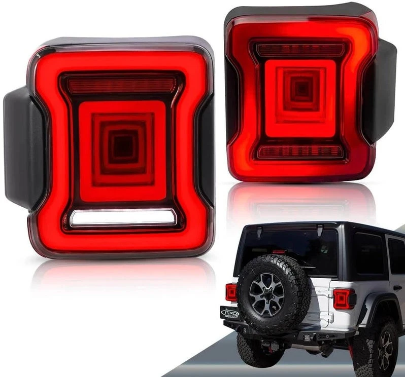 Conjunto de luces traseras LED para Jeep Wrangler JL 2018-23 luces traseras intermitentes 2x Foto 1 de 4