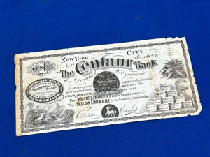 C.1875 CENTAUR BANK Quackery Advertising, White Liniment Family Yellow for Horse - Picture 1 of 16