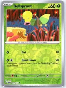 Bellsprout 069/165 Near Mint SV: Scarlet & Violet 151 Pokemon Shipnow RevHolo - Bild 1 von 2