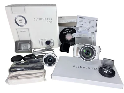 [MINT in BOX]S/C451 OLYMPUS PEN E-PL8 white 14-42mm 40-150mm WLensKit From JAPAN - Image 1 of 4