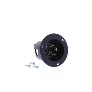 Eaton Black Twist Turn Locking Flanged Inlet L20-20P 20A 347/600V 3ØY AHCL2020FI - Picture 1 of 5