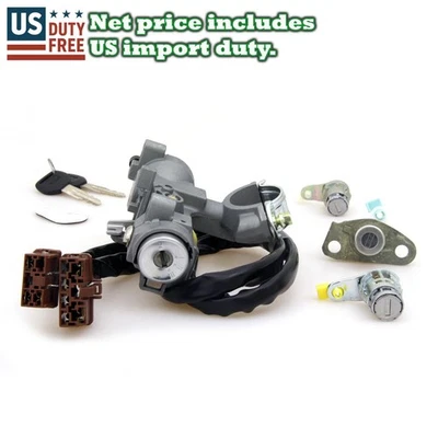 96 97 98 99 00 HONDA CIVIC 4D IGNITION STEERING DOOR TRUNK LID LOCK SET COMPLETE - Image 1 of 4