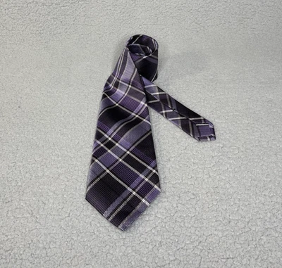 Corbata TOM FORD Jacquard 100% Seda Púrpura Multicolor Diamante Cuadros Hecha en Italia Foto 1 de 4