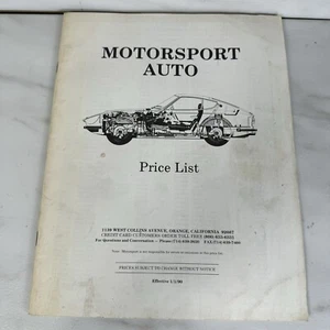 Vintage Motorsport Auto Price List Guide 1990 Pricing Guide Automotive Mechanic - Picture 1 of 8