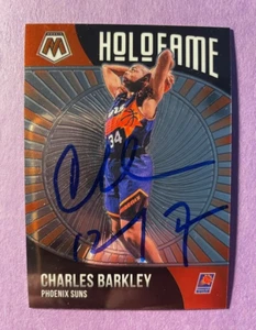 SIGNED CHARLES BARKLEY 2020/21 PANINI HOLO FAME AUTOGRAPHED CARD - SUNS - HOF - Picture 1 of 2